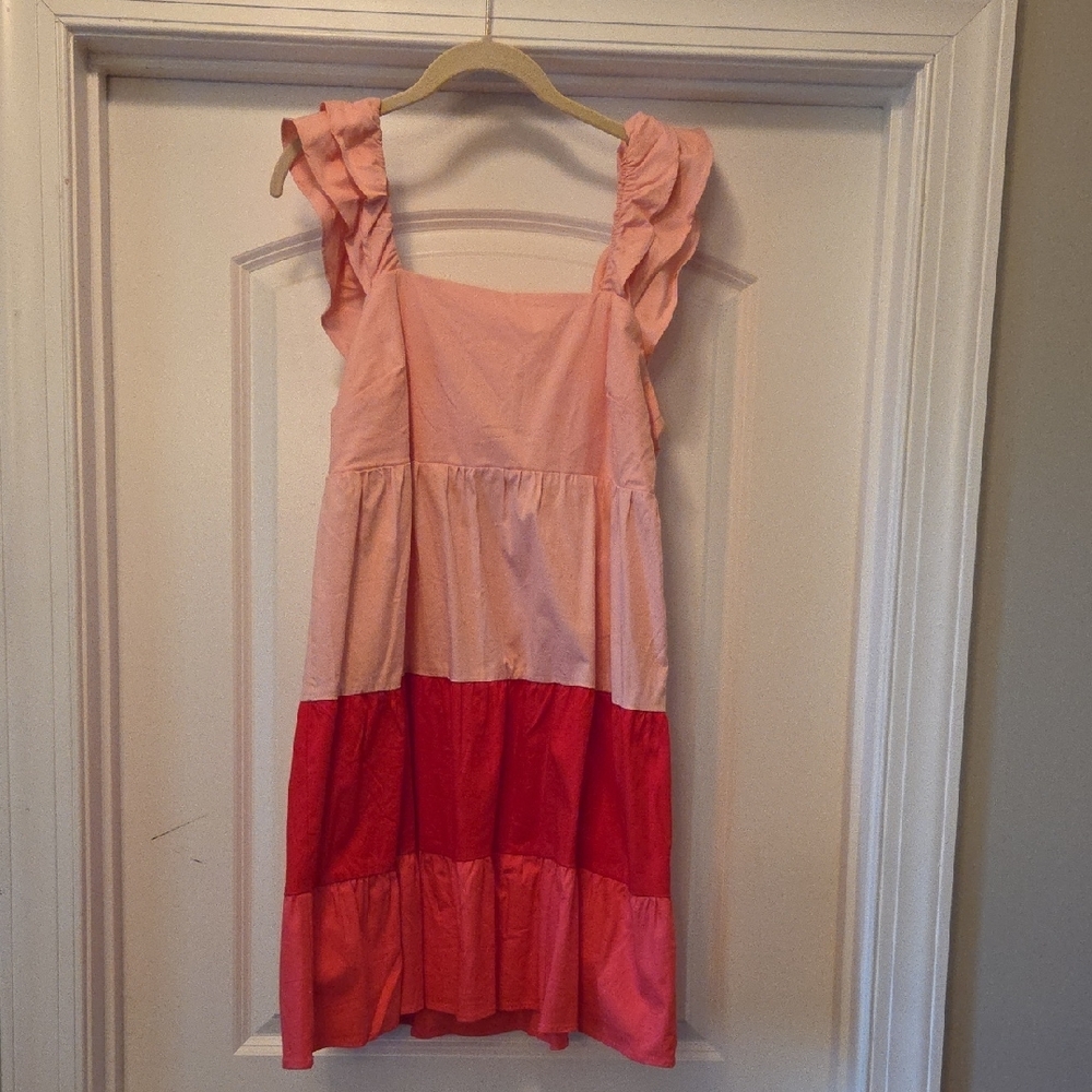 Pink and Red Dress